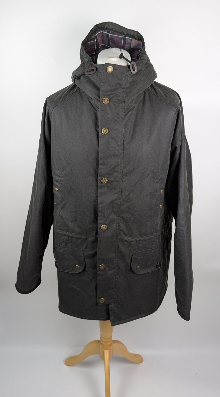Barbour Mens Reel Waxed Long Sleeve Wax Jacket - Sage Green