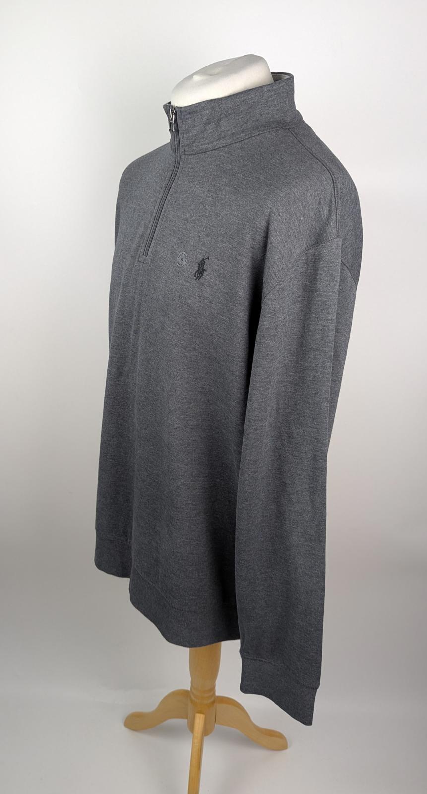 Polo Ralph Lauren Mens Luxury Jersey Quarter-Zip - Grey
