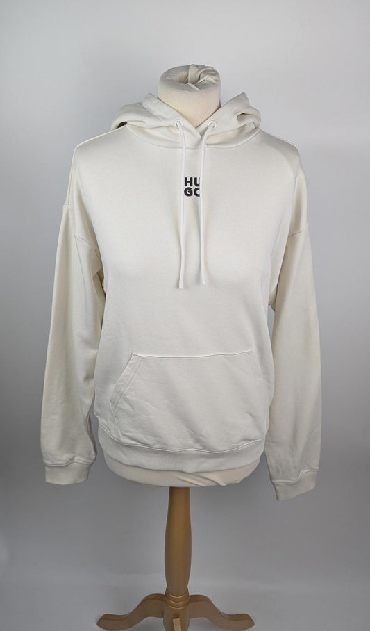 Hugo Women's Delfnia Over the Head Hoodie - Cream (off white)