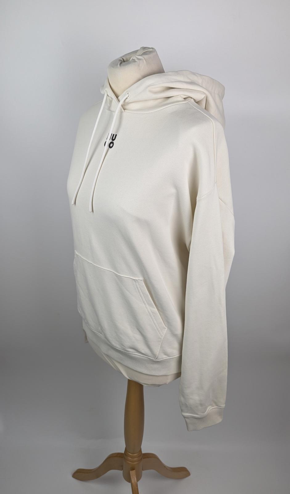 Hugo Women's Delfnia Over the Head Hoodie - Cream (off white)