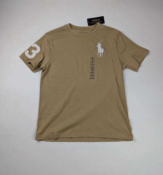Polo Ralph Lauren Kids’ Big Pony Crewneck T-shirt - Khaki Brown