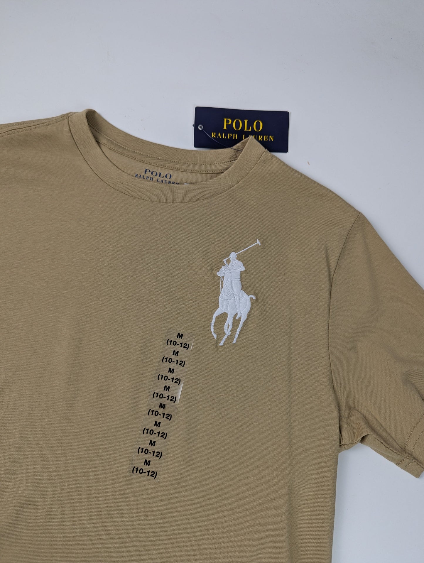 Polo Ralph Lauren Kids’ Big Pony Crewneck T-shirt - Khaki Brown