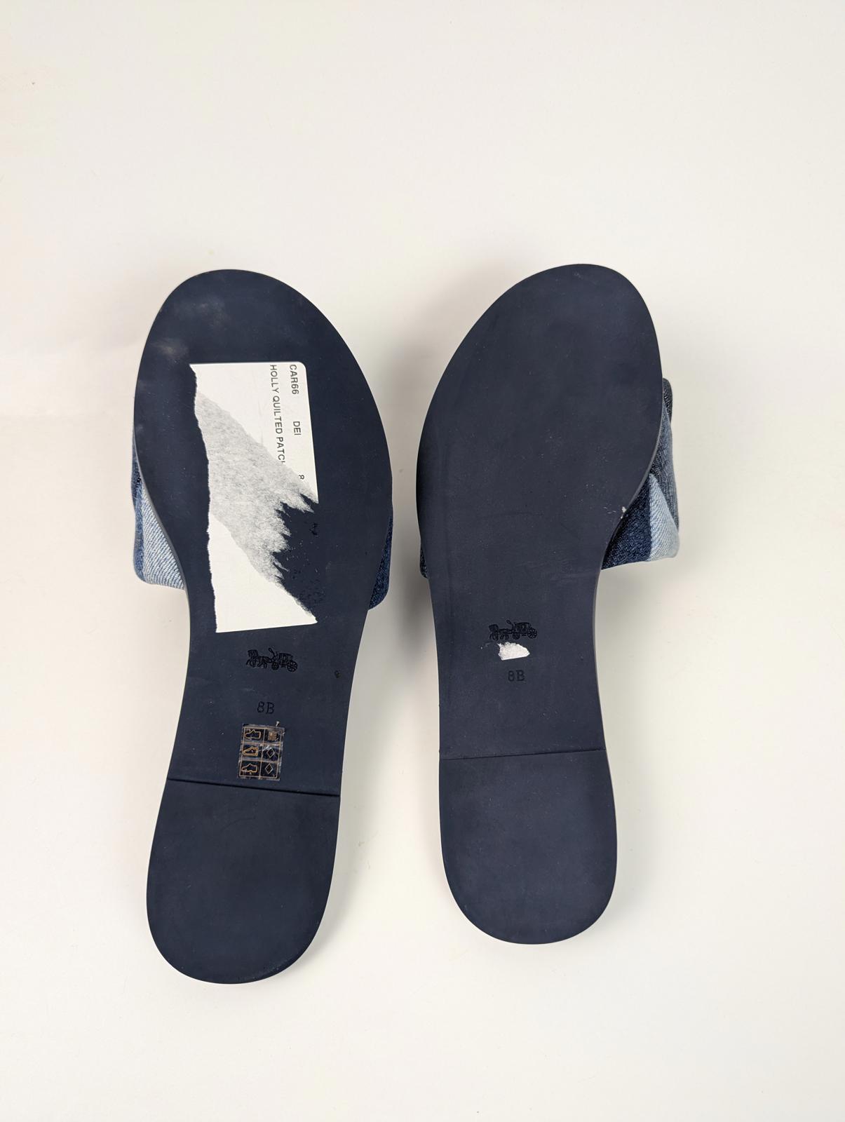 Coach Holly Sandal With Quilting - Denim Blue