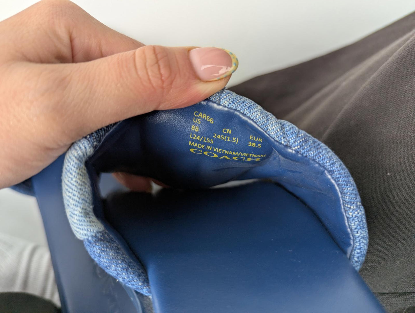 Coach Holly Sandal With Quilting - Denim Blue