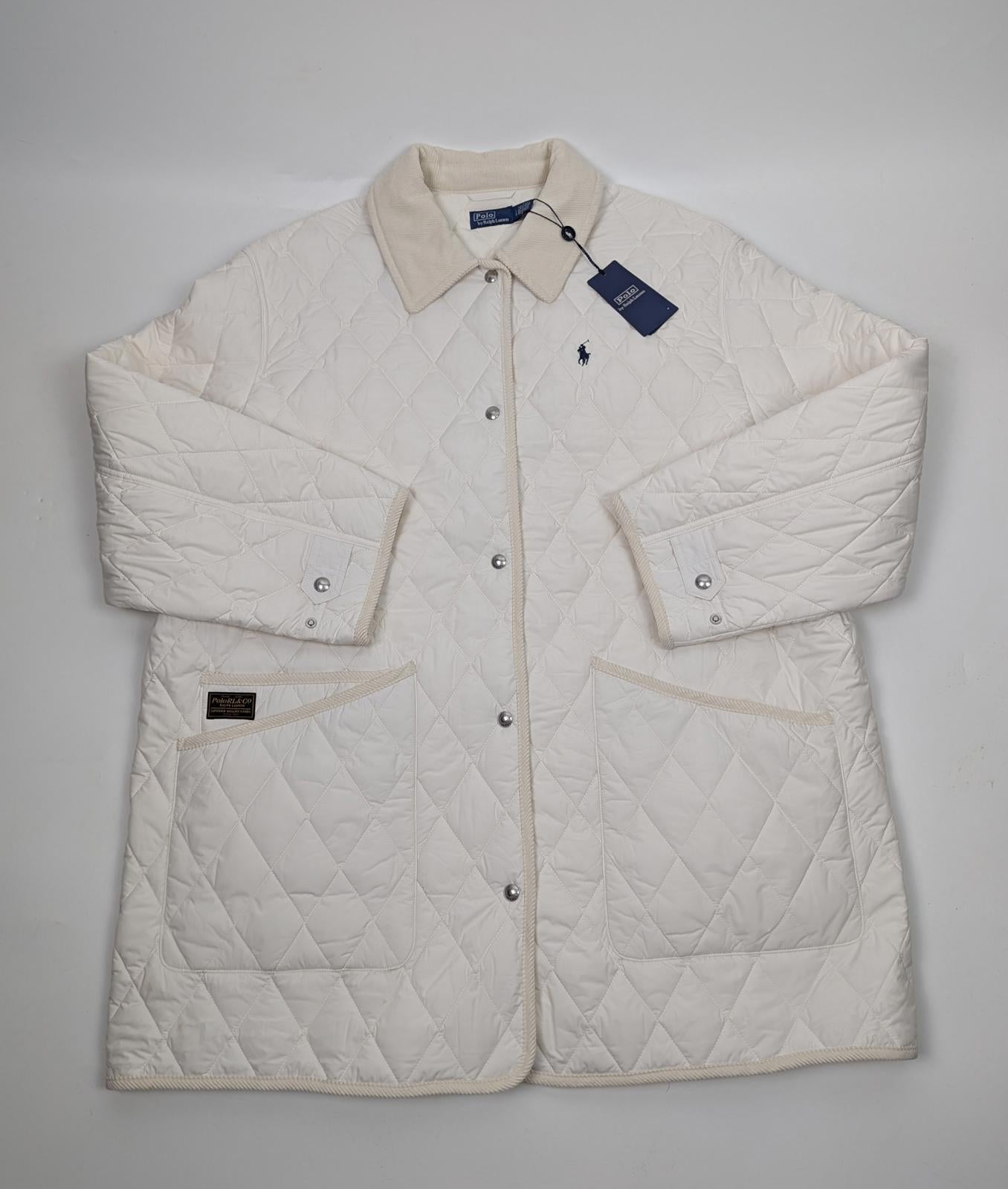 Polo Ralph Lauren Women's Quilted Tailored Fit Jacket - Cream