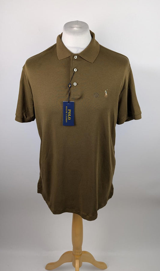 Polo Ralph Lauren Men's Slim Fit Short Sleeve Polo Shirt - Brown