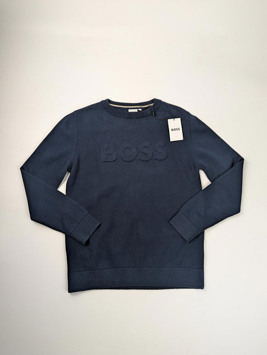 Boss Kids Logo Sweater - Navy
