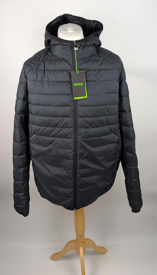 Boss Mens Urbanex Water Repellent Lightweight Puffer Jacket - Navy