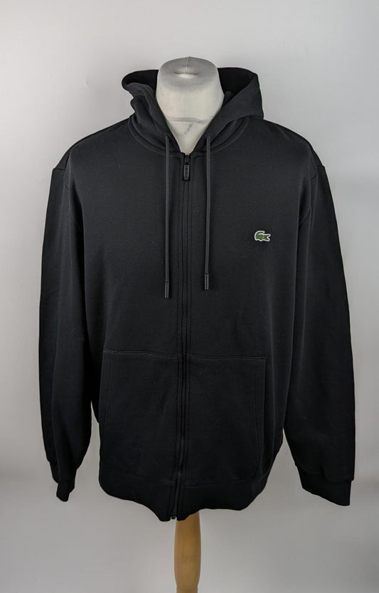 Lacoste mens full zip hoodie - Black
