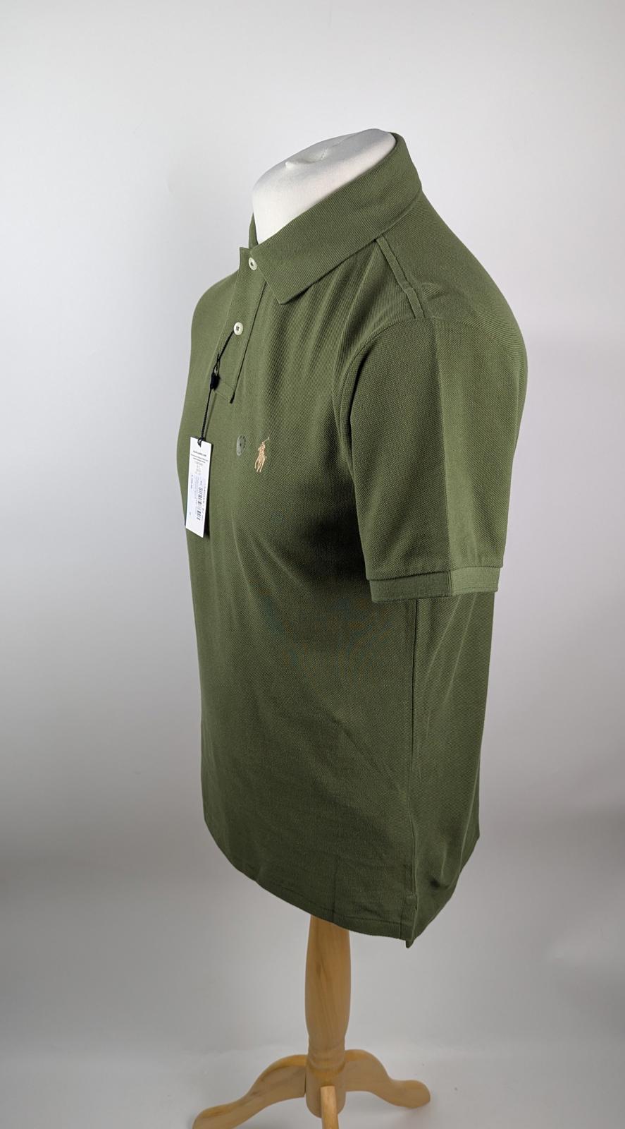 Polo Ralph Lauren Mens Custom Short Sleeve Polo Shirt Fatigue - Green
