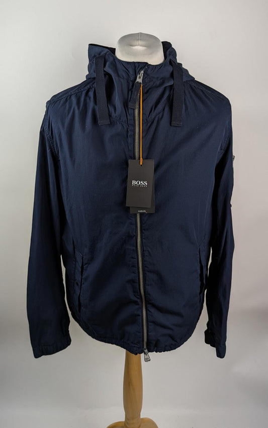 Hugo Boss Casual Men's Olvaro-D Windbreaker Jacket - Navy