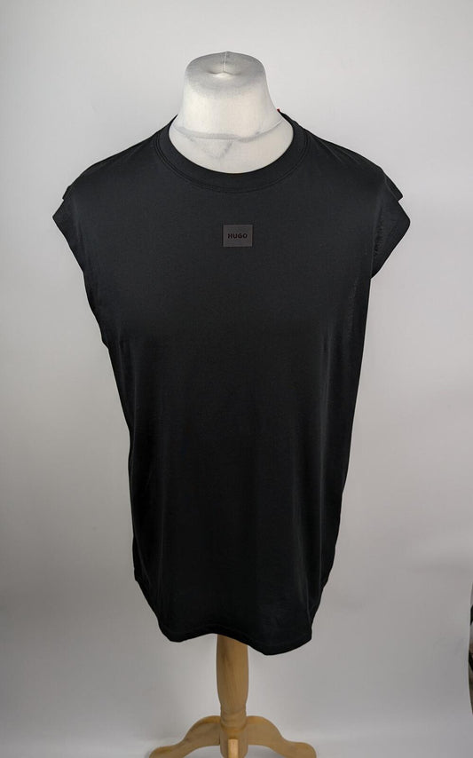HUGO Men's Dankto_H Sleeveless Top Vest - black