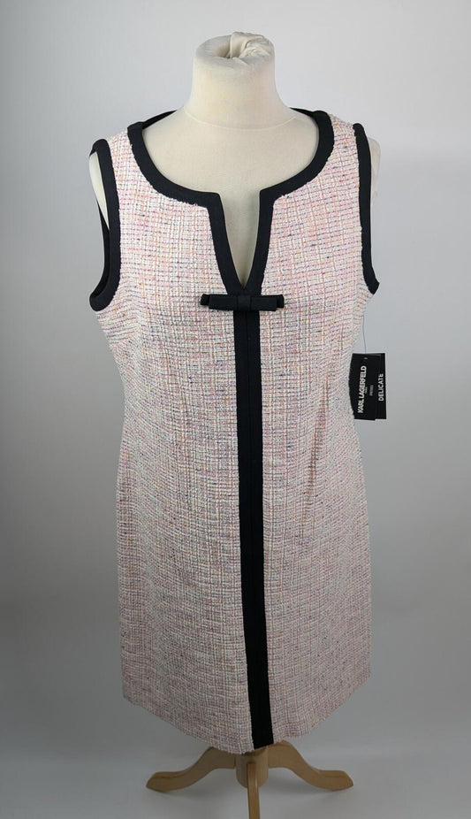 Karl Lagerfeld Women's Shift tweeded Dress - pink