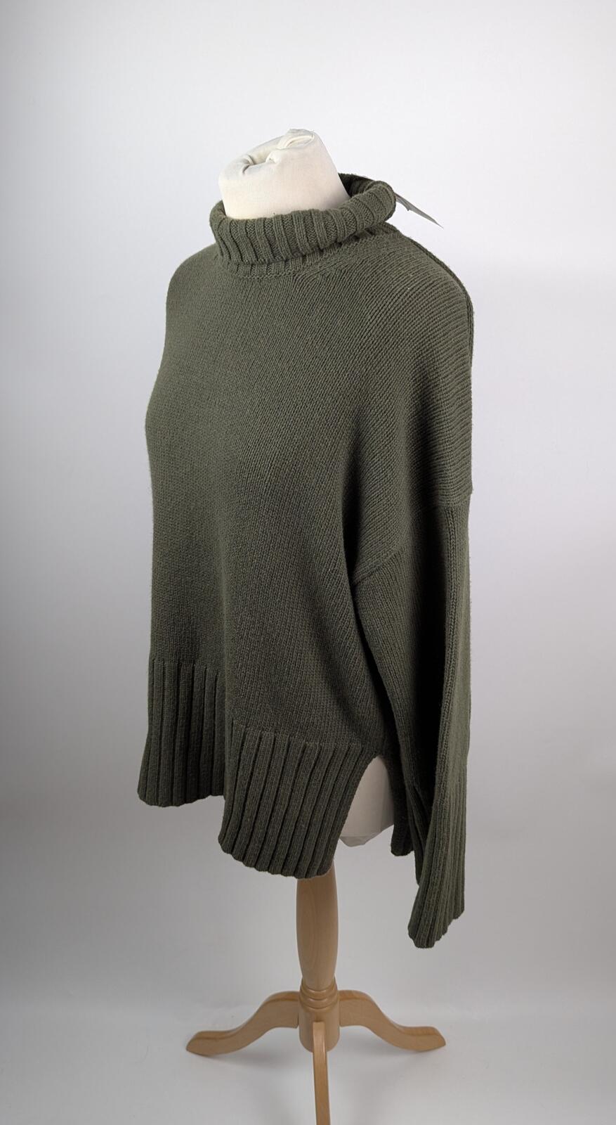 Barbour Serena High Neck Jumper - dark moss green