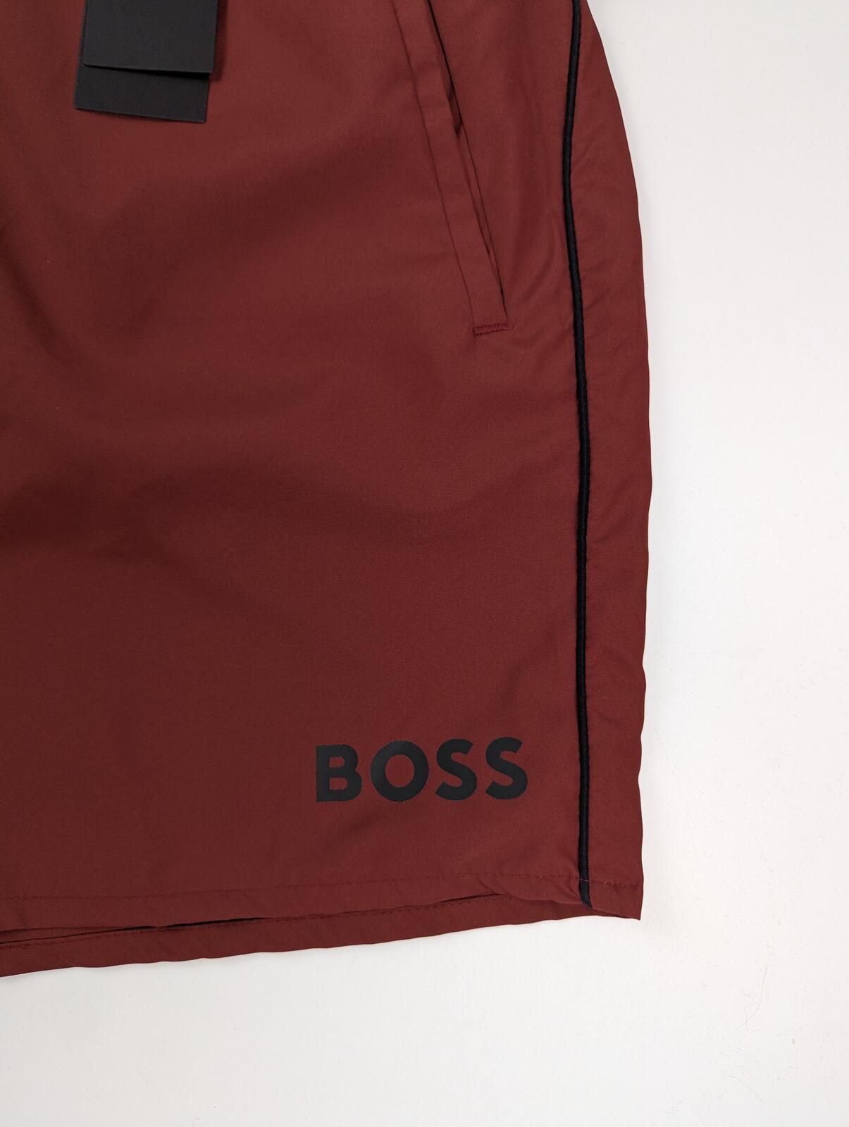 BOSS Starfish bm Men's Swim Shorts -Burgundy / Black