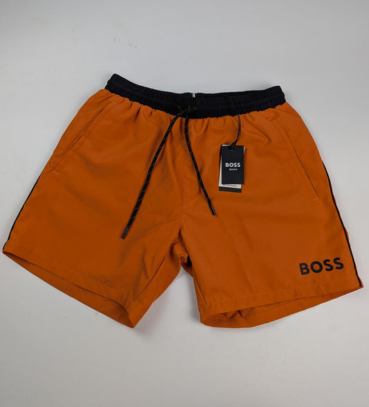 BOSS Starfish Men's Swim Shorts - Orange / Black