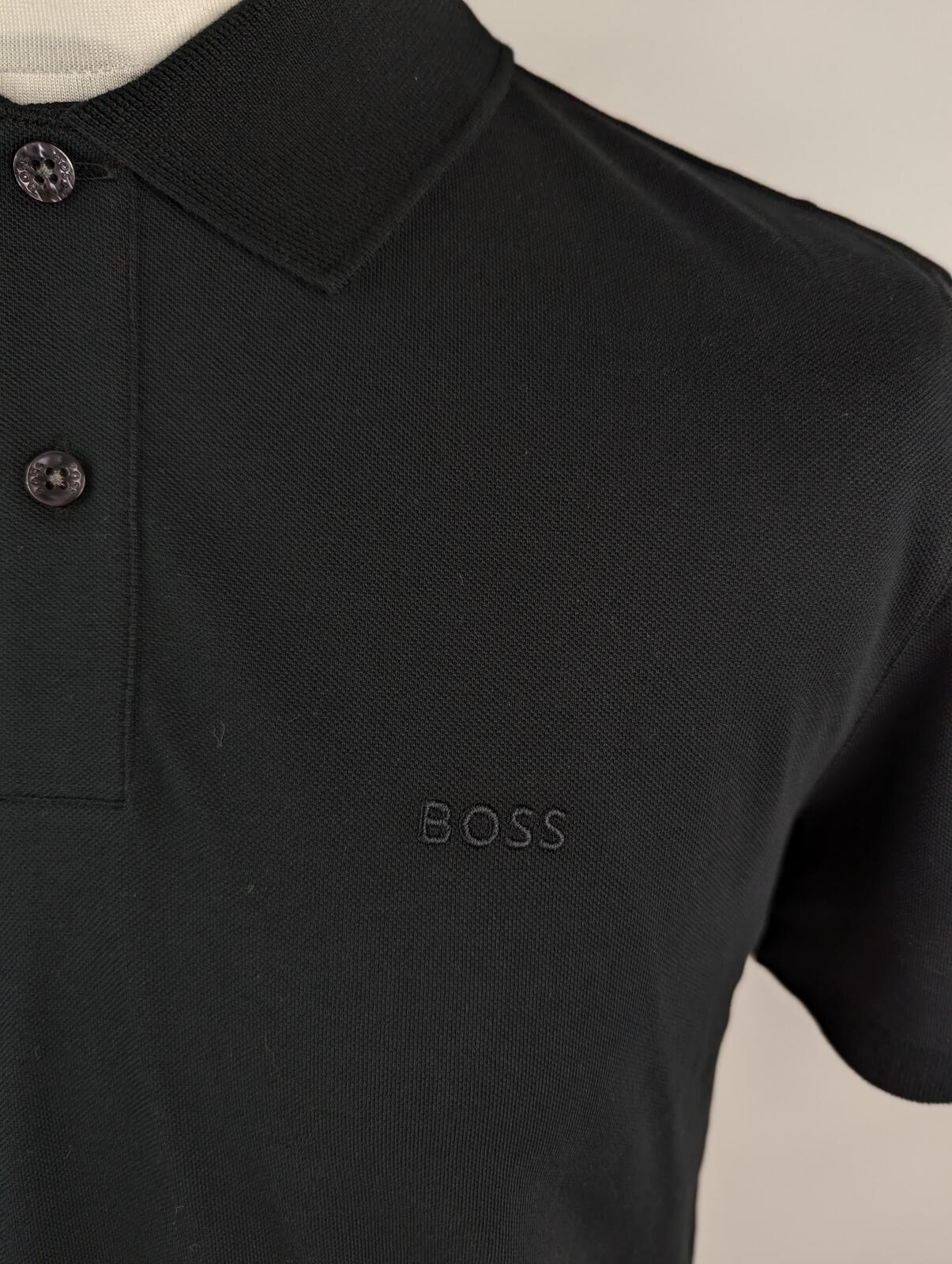 Boss Mens Pallas Polo Iconic Logo Embroidered Shirt - black