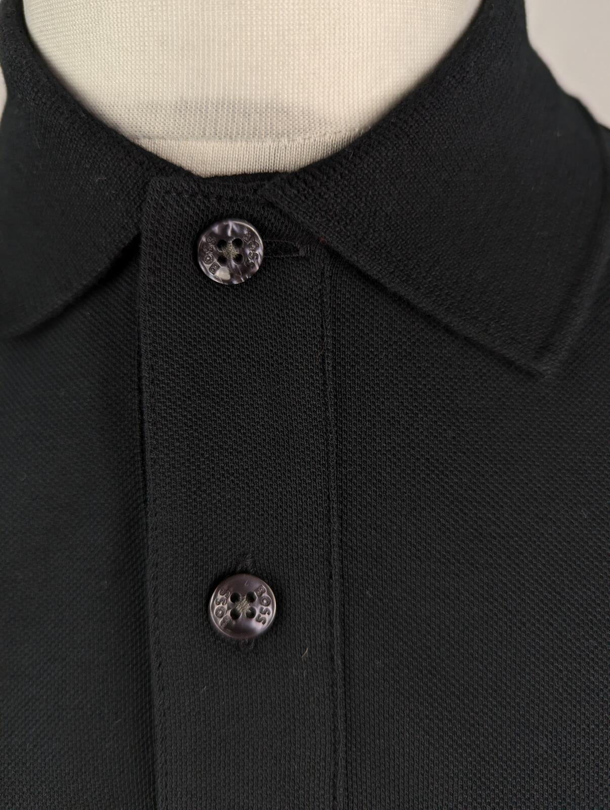 Boss Mens Pallas Polo Iconic Logo Embroidered Shirt - black