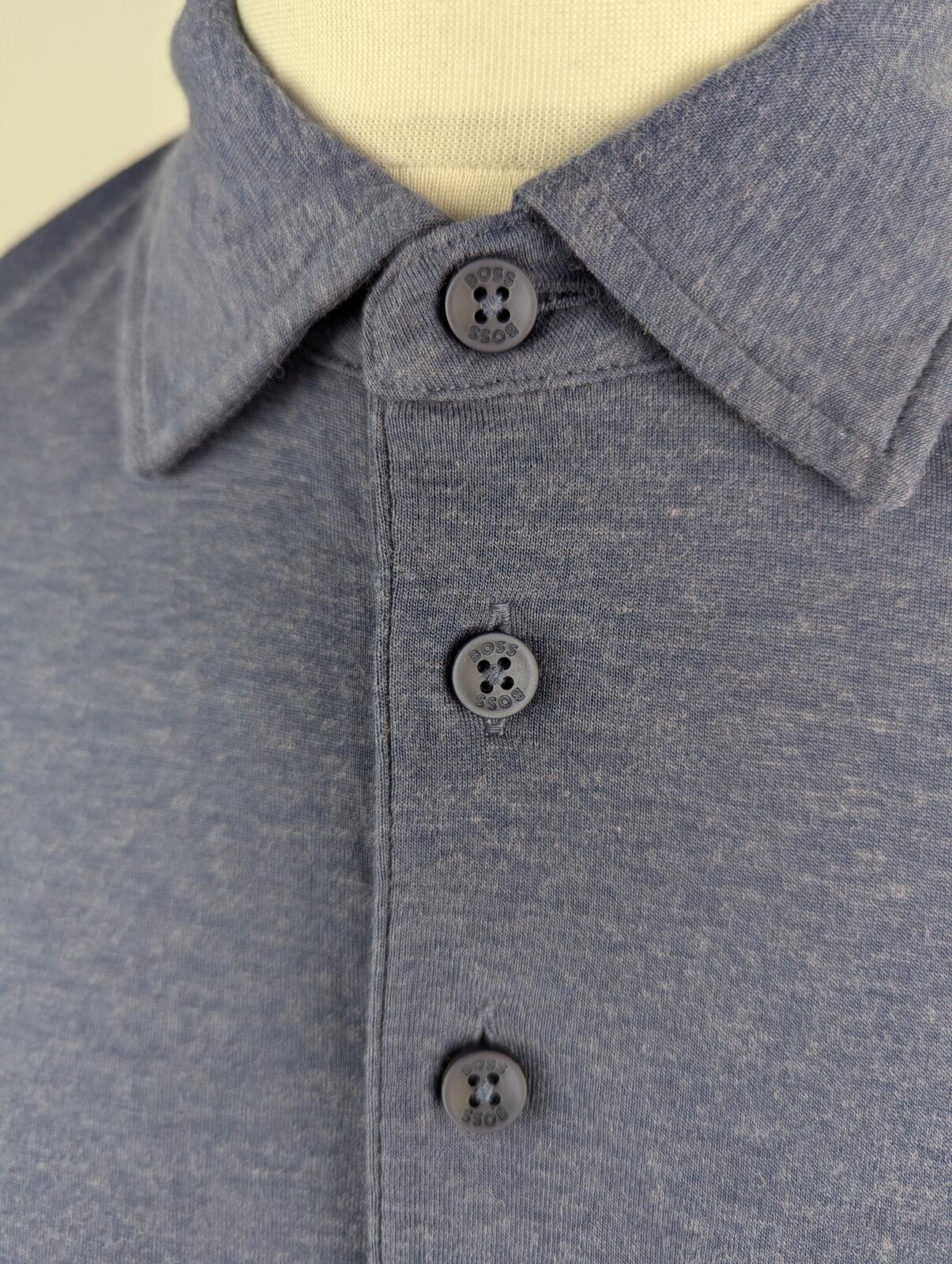 BOSS Mens Navy P-Pitton 62 Polo Shirt - Blue