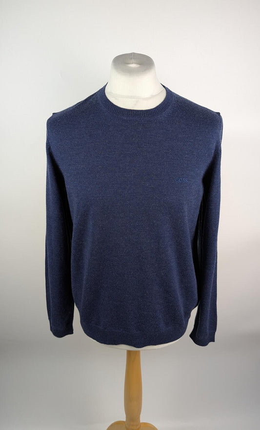 Boss Men's Bagritte-E Crew Sweatshirt jumper - blue