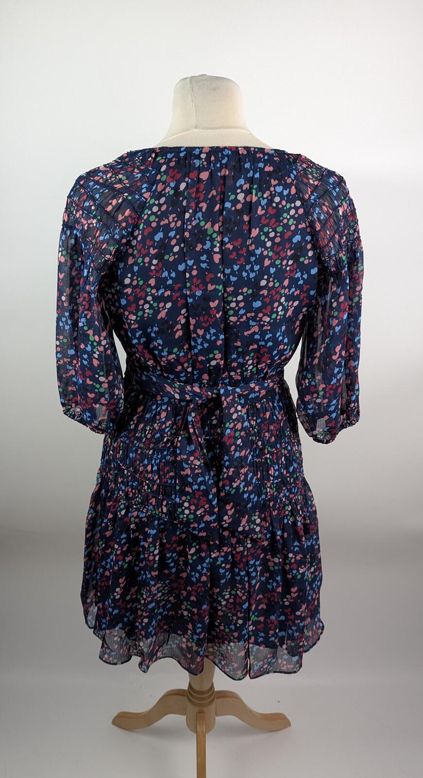 Ted Baker Casadee Smock Panel Wrap Mini Dress - Navy / Multi