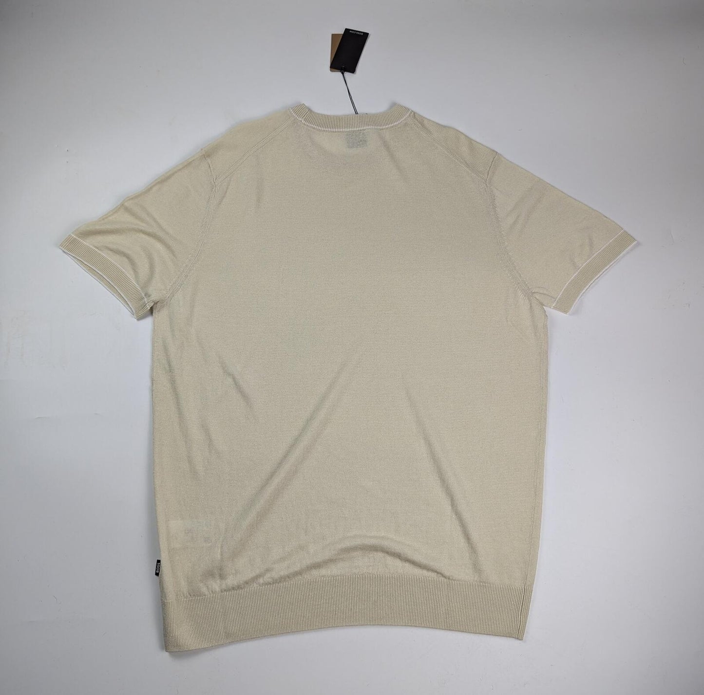 Boss Men's Cotton Knitted Top T-shirt - beige