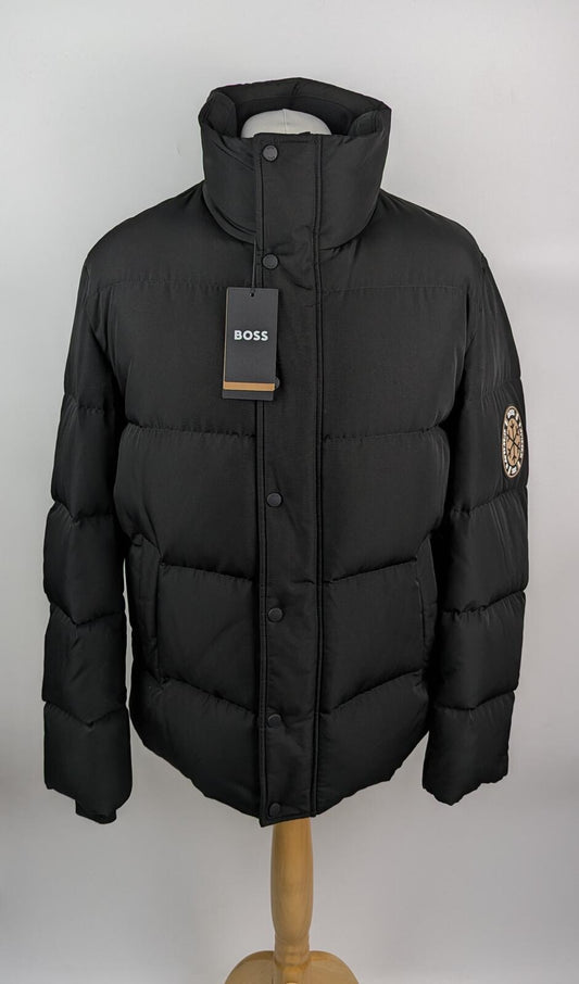 BOSS Ski Mens water-repellent puffer jacket down filling - Black
