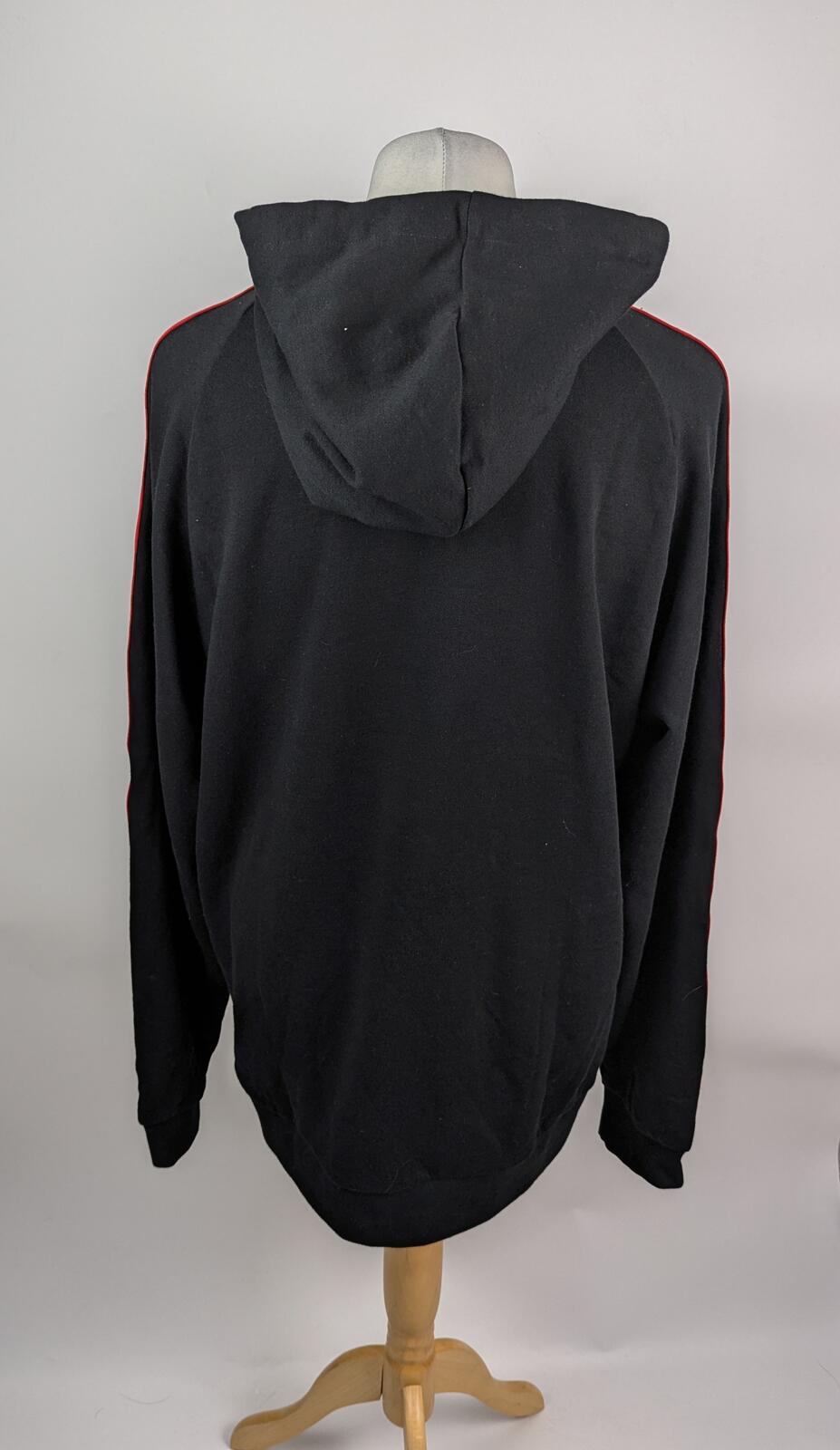 Hugo Mens Liam Pullover Hoodie with Logo Tape Detail - Black