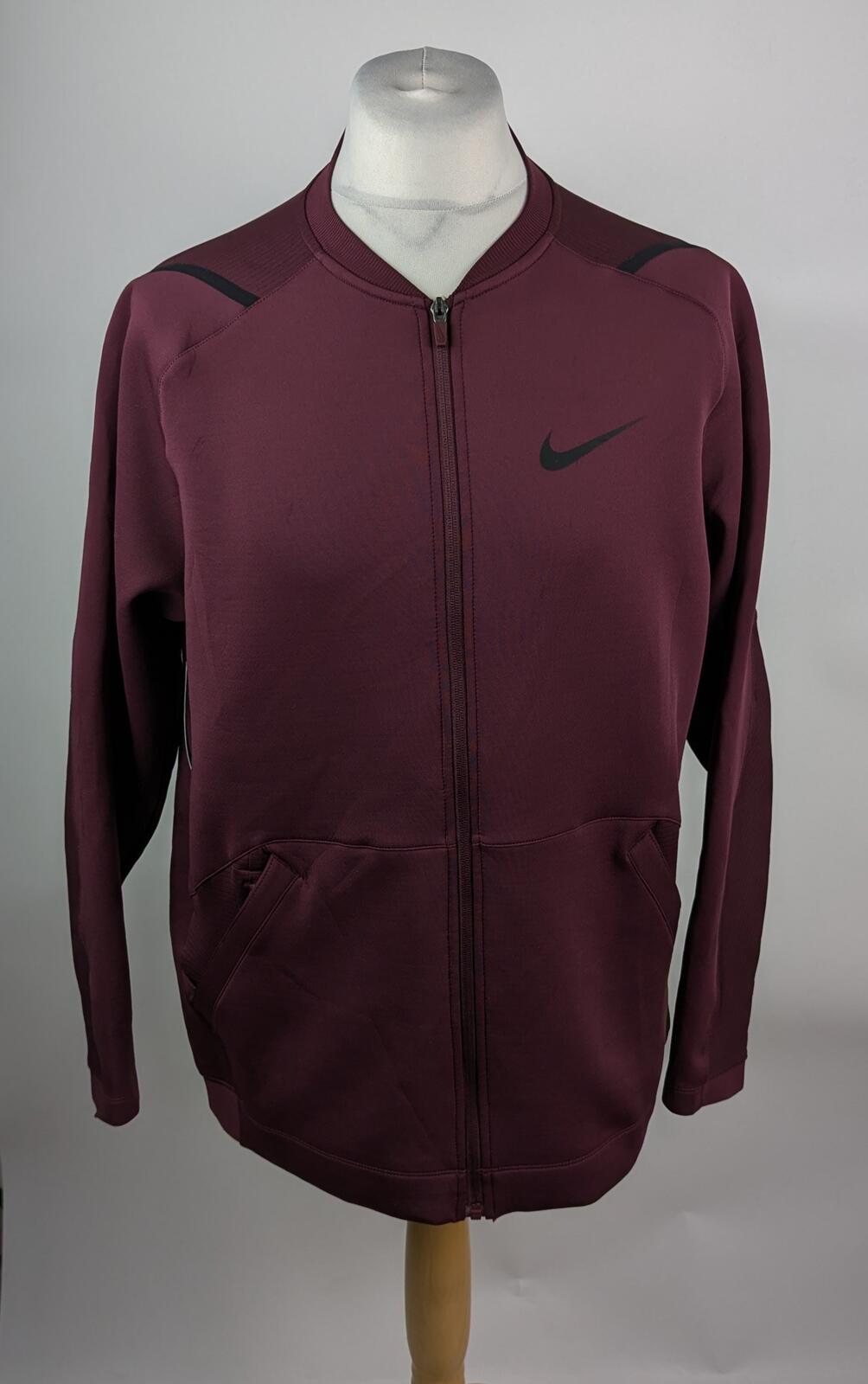 Nike Pro Mens Full Zip sweater/jacket - Burgundy