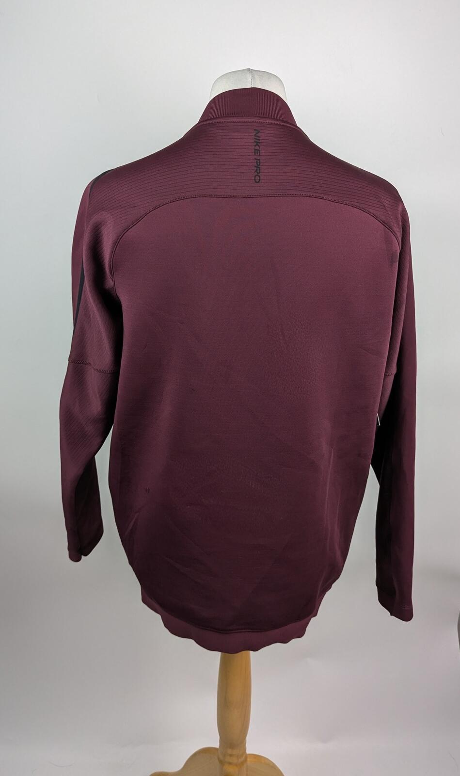 Nike Pro Mens Full Zip sweater/jacket - Burgundy