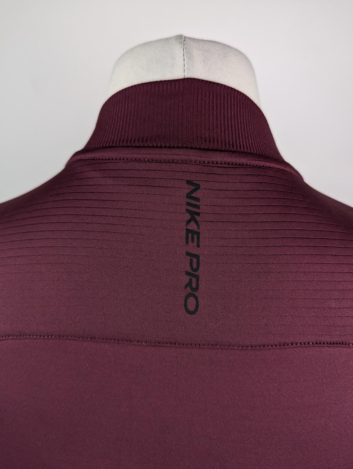 Nike Pro Mens Full Zip sweater/jacket - Burgundy