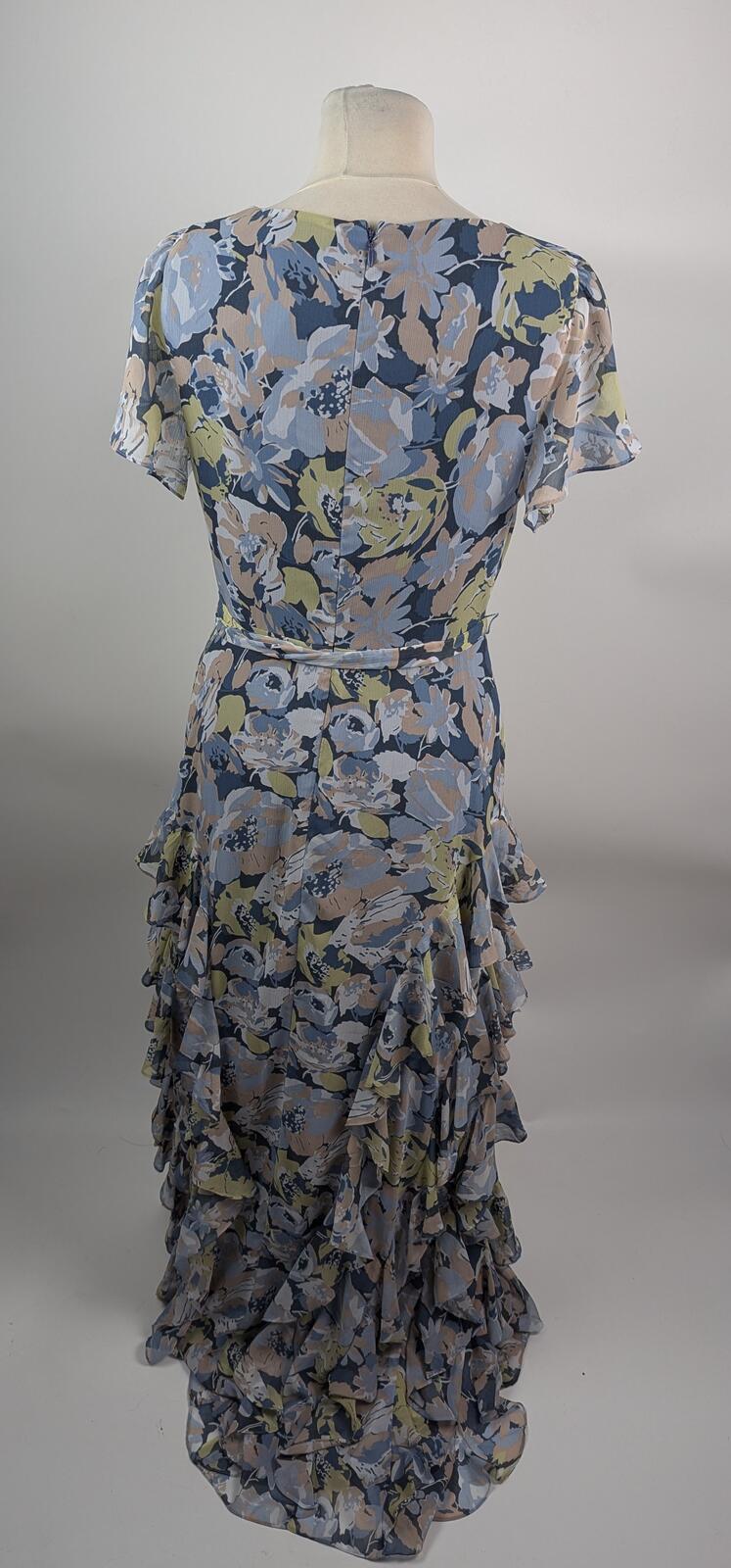 Lauren Ralph Lauren Kimbinell Pol crinkle gown - Blue / Multi