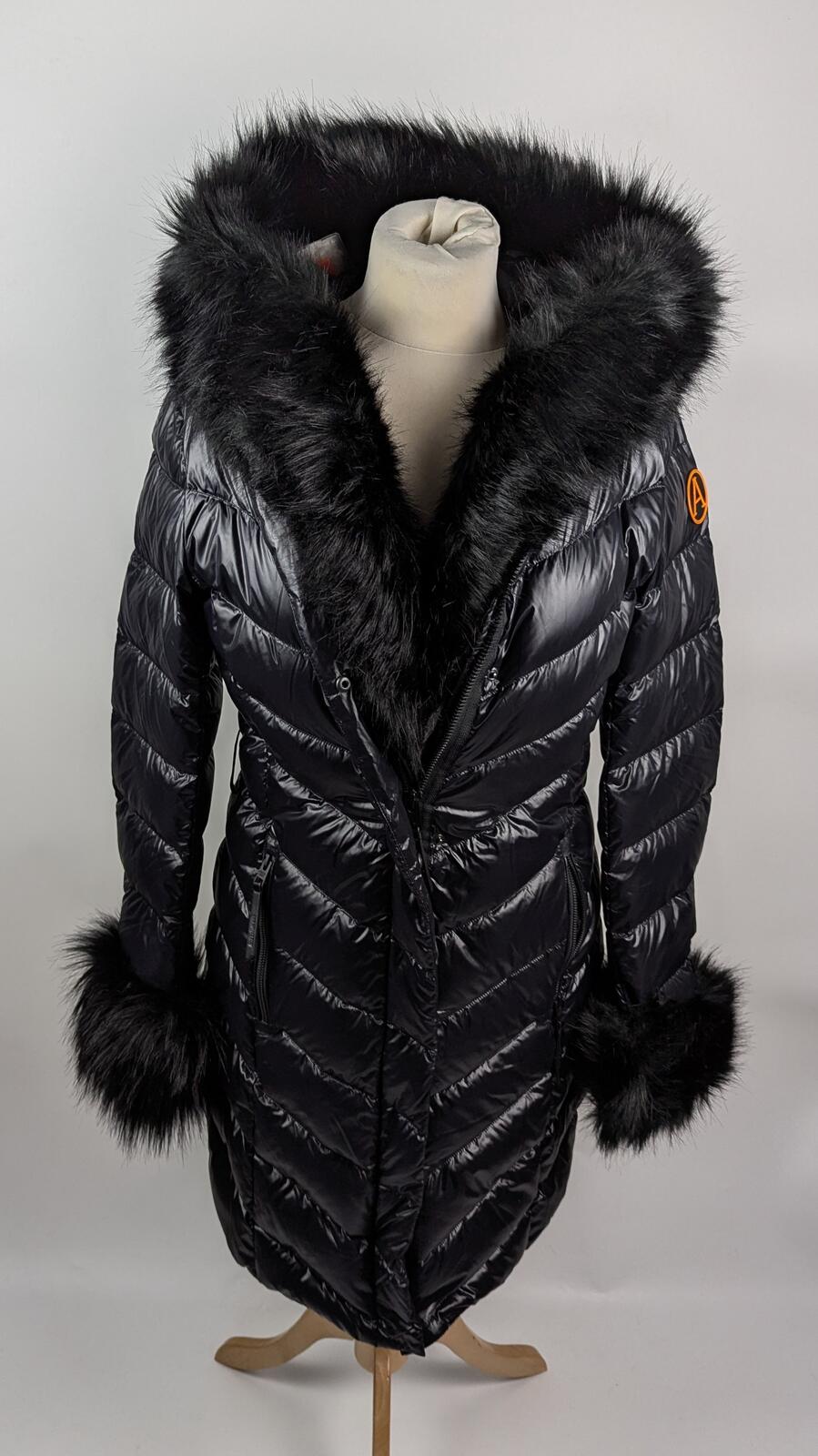 Arctic Army Fox Long Puffer Jacket - Black