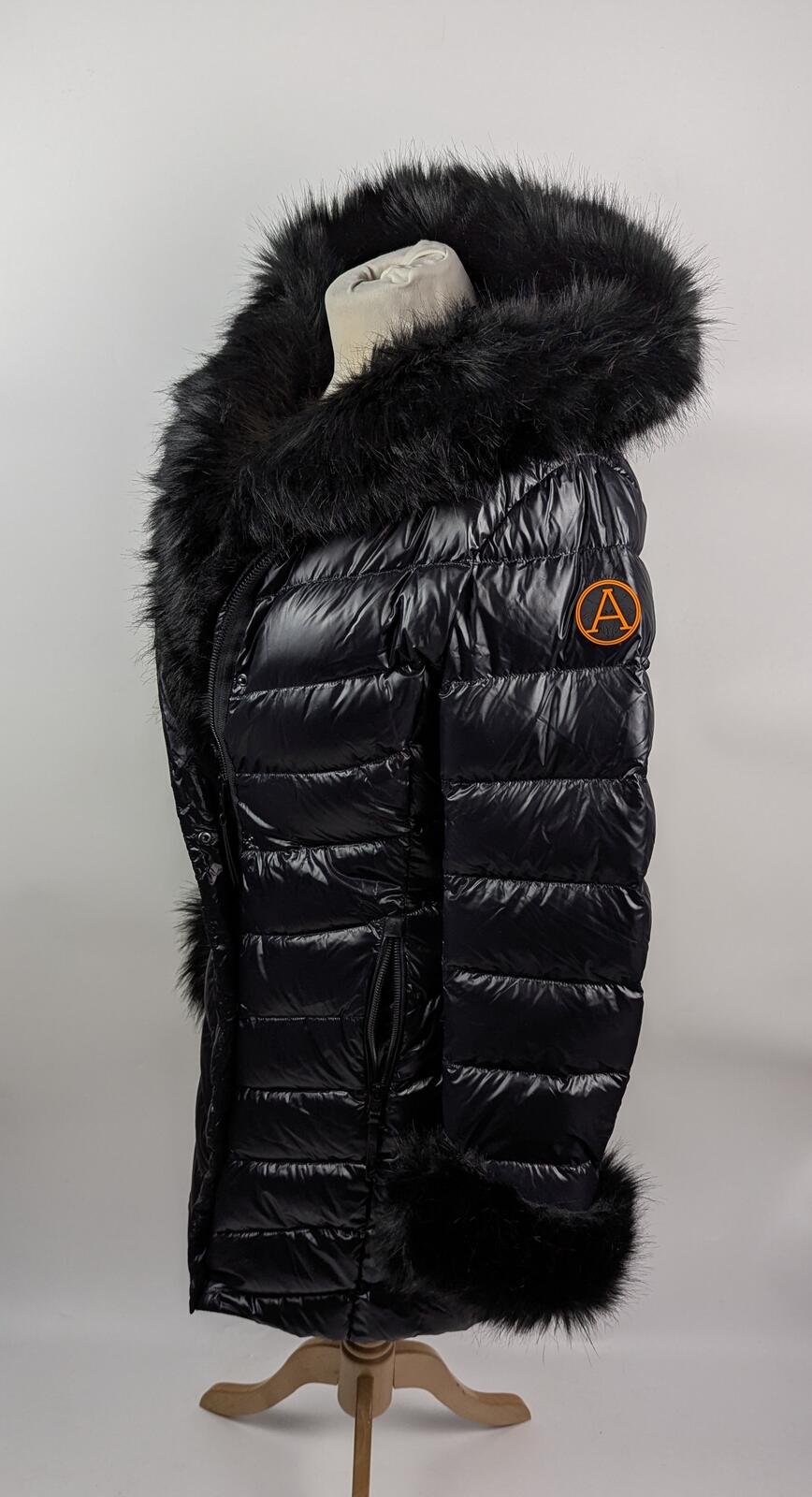 Arctic Army Fox Long Puffer Jacket - Black