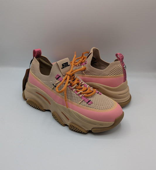 Steve Madden Playmaker Trainers - Beige / Orange