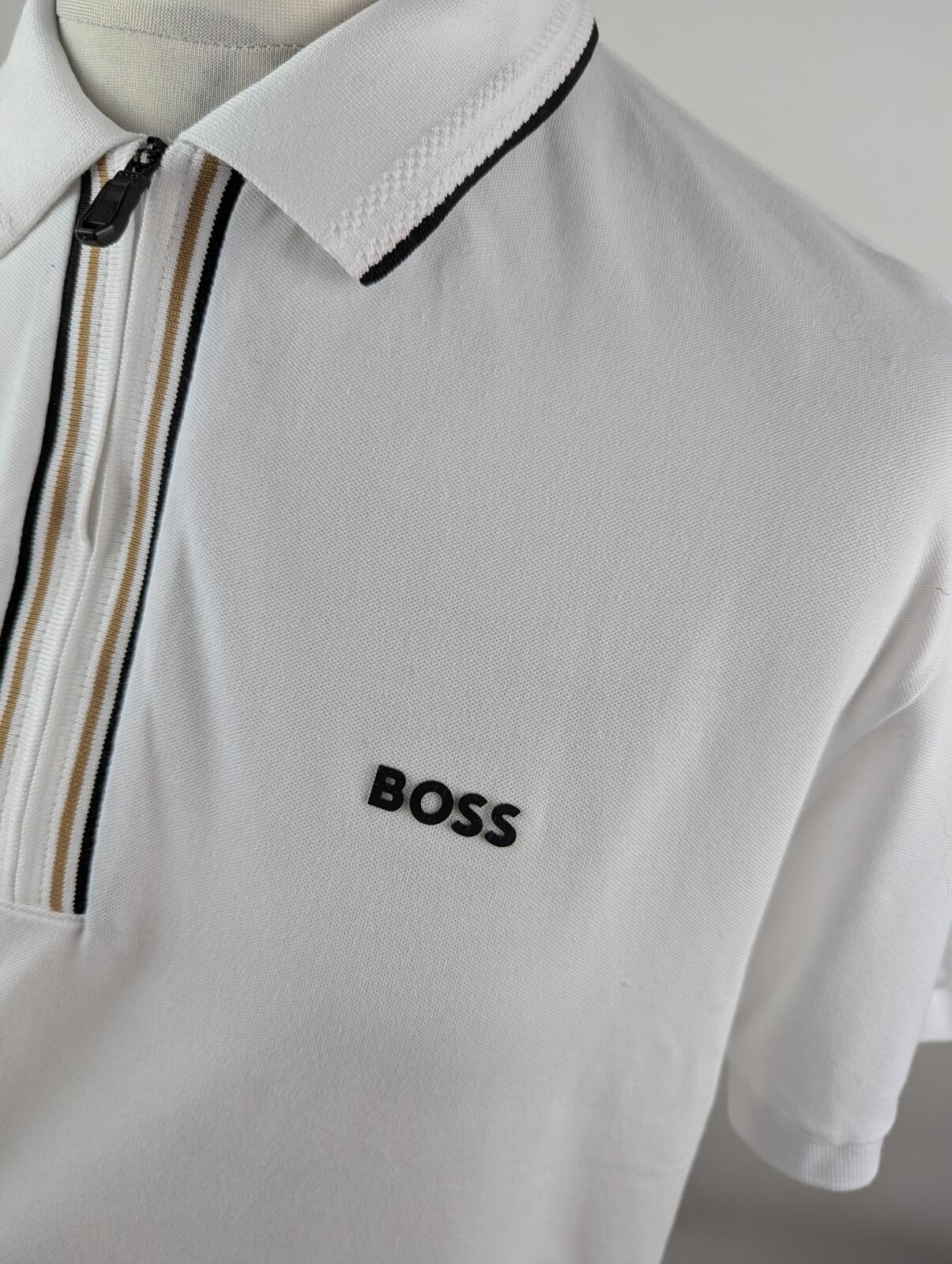Boss Men's HBG Philix Quick-drying Polo Shirt - White