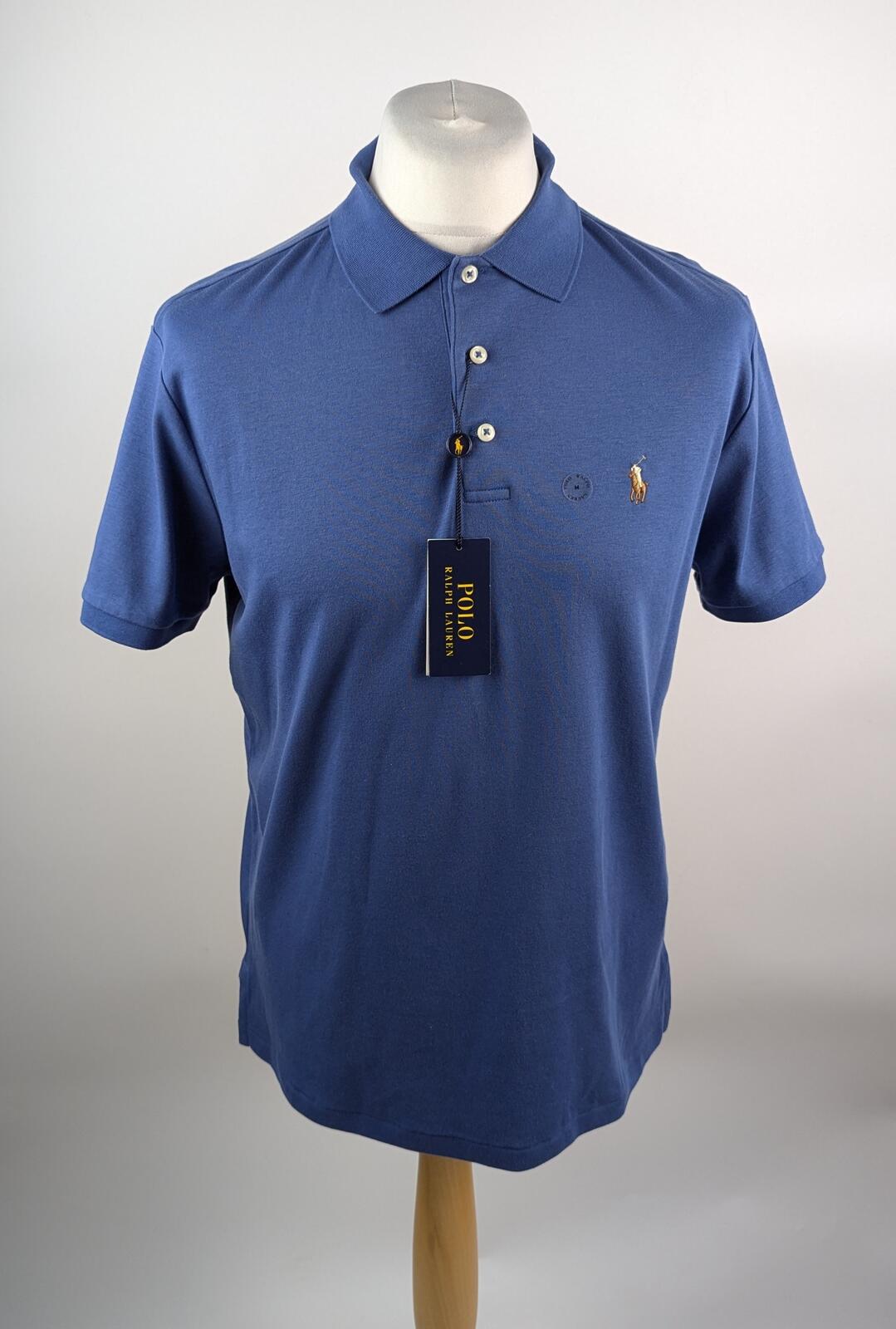 Polo Ralph Lauren Mens Slim Fit Short Sleeve Polo Shirt - Blue
