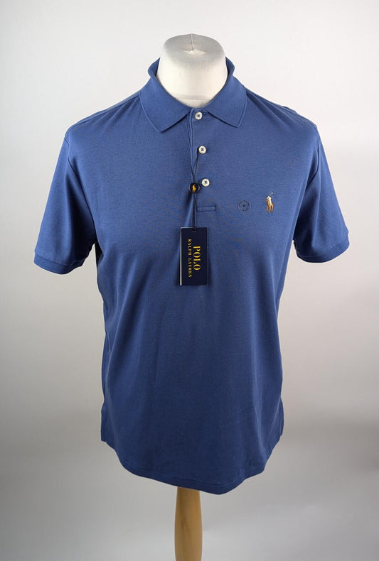 Polo Ralph Lauren Mens Slim Fit Short Sleeve Polo Shirt - Blue