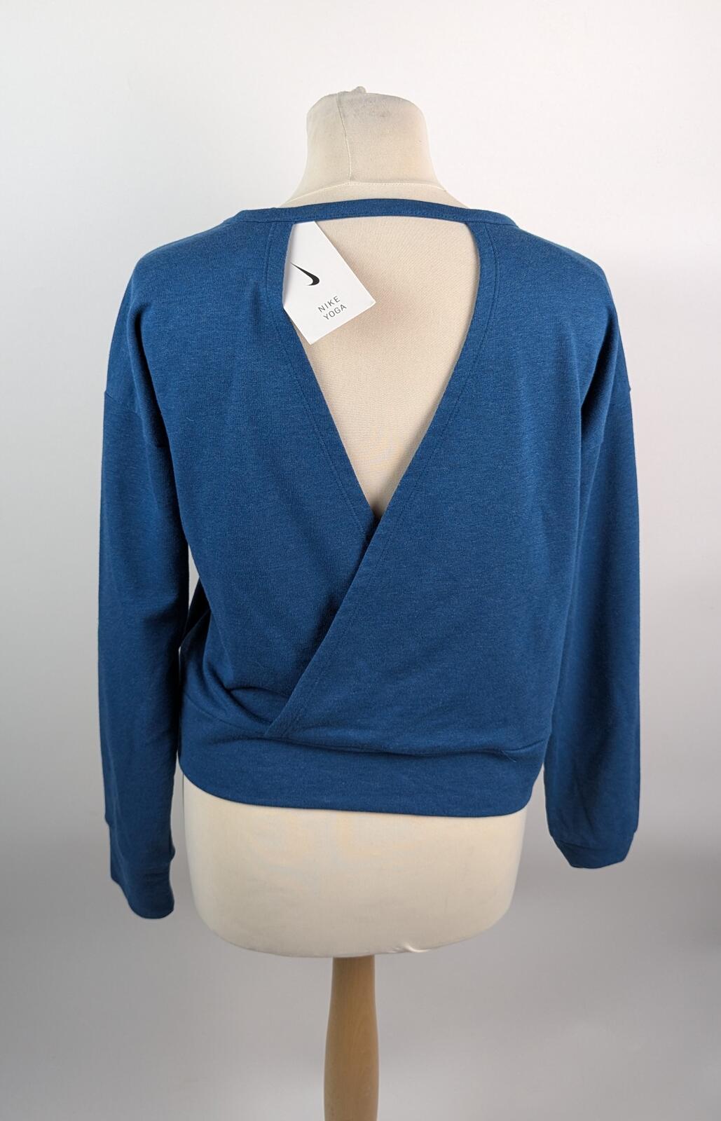 Nike Womens Yoga Sweatshirt Wrap-  Blue