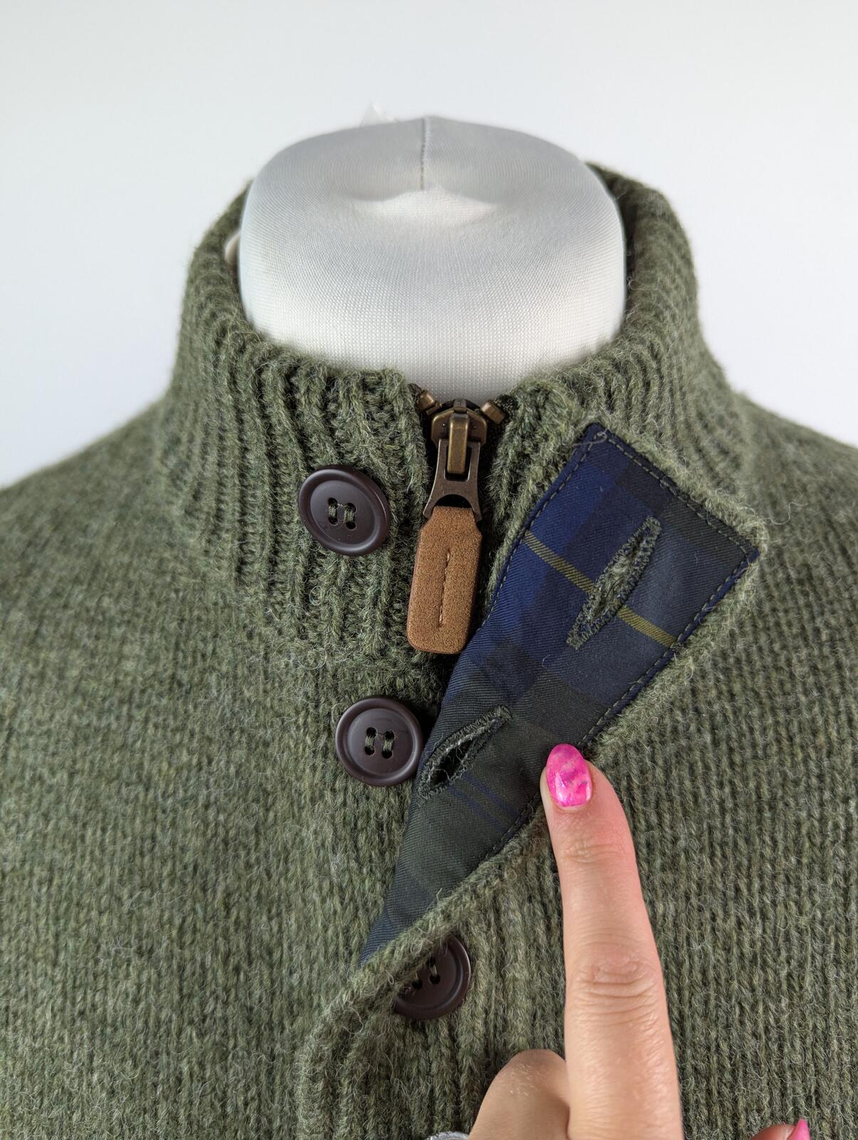 Barbour Calder Half Zip Jumper - Green