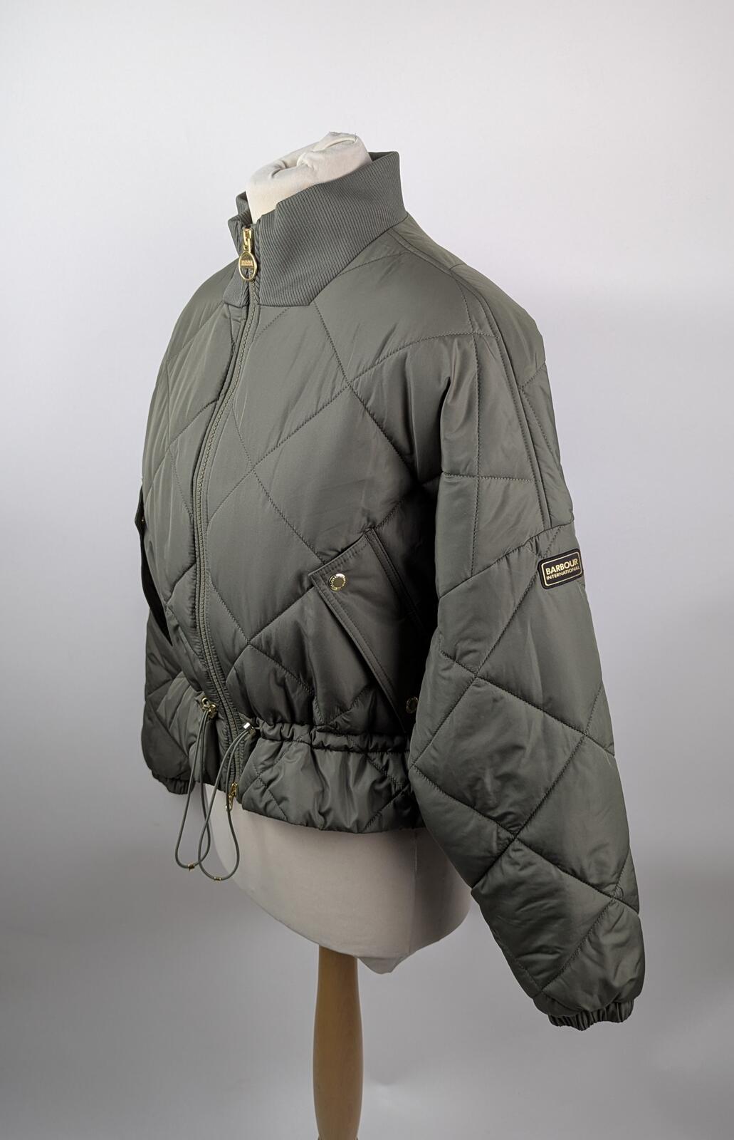 Barbour International Womens Pagan Quilted Jacket - Green