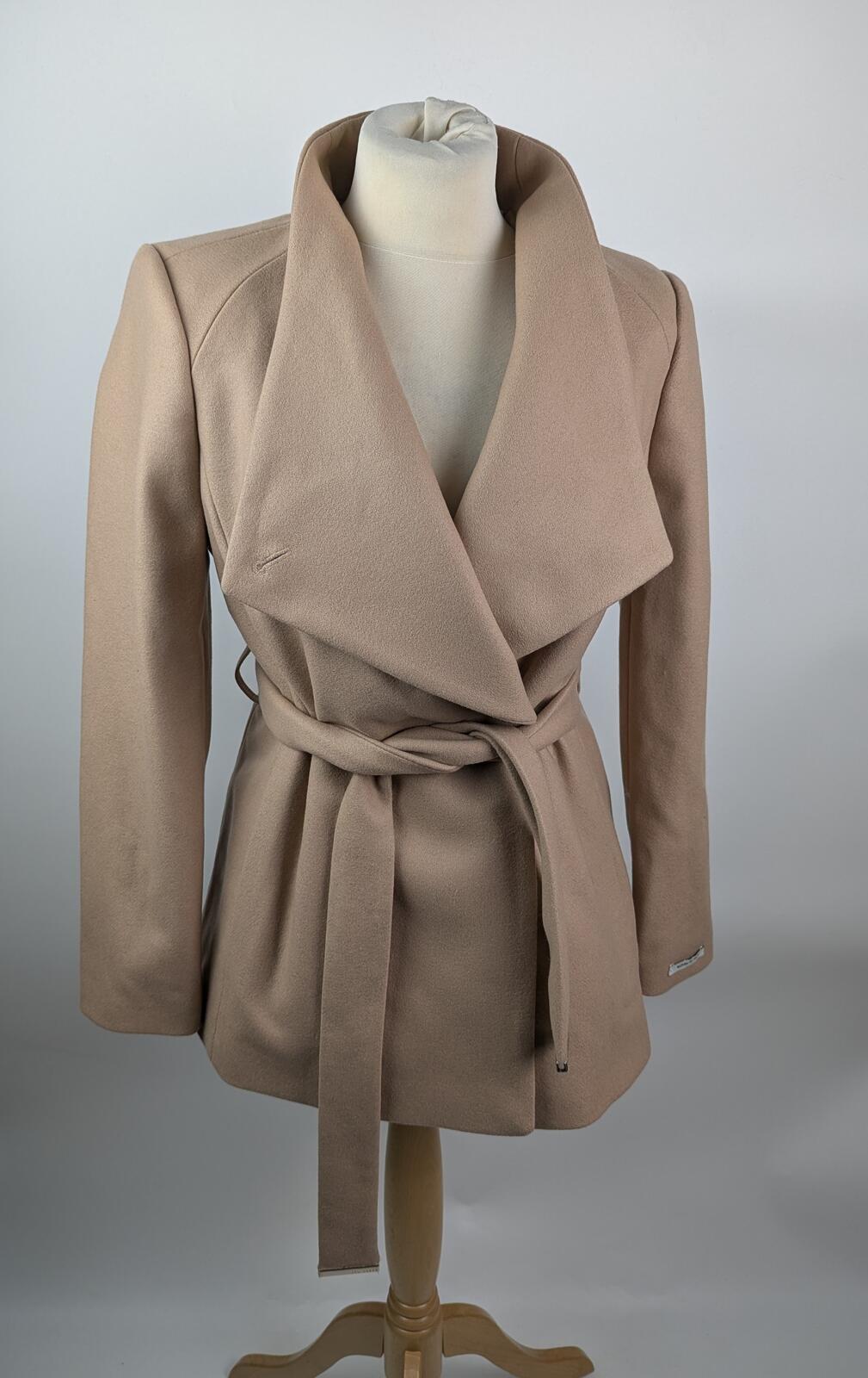 Ted Baker Women's Rose Belted Short Wool Long Sleeve Coat - Camel
