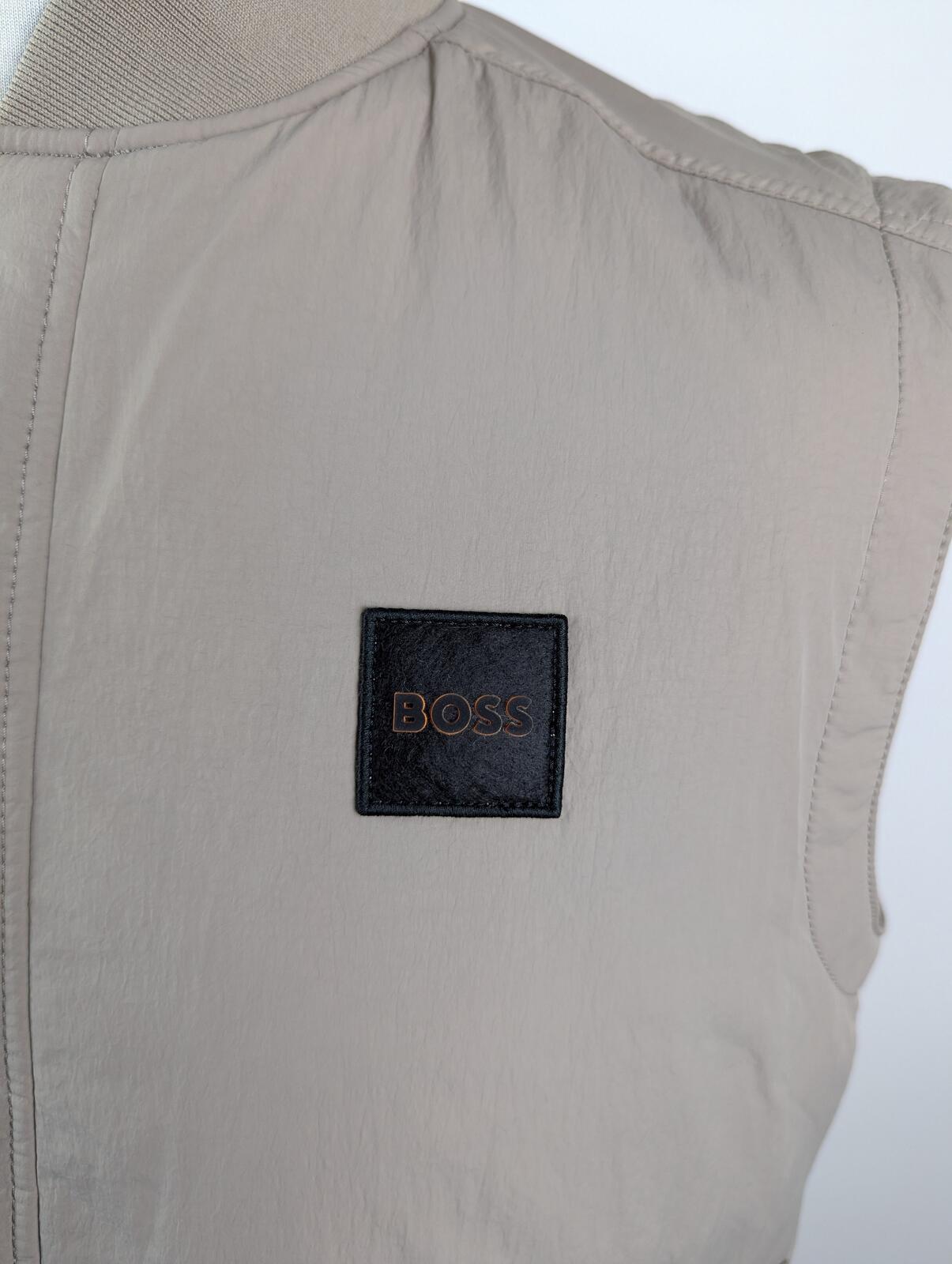 BOSS Mens Ocomo 1 Full Zip Gilet - Light Brown