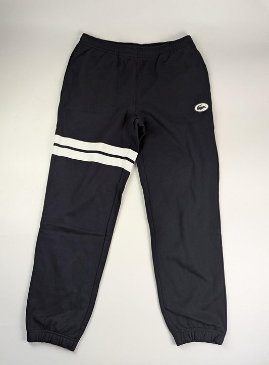 Lacoste Mens Joggers Flocked Fleece Track Pants - Navy Blue