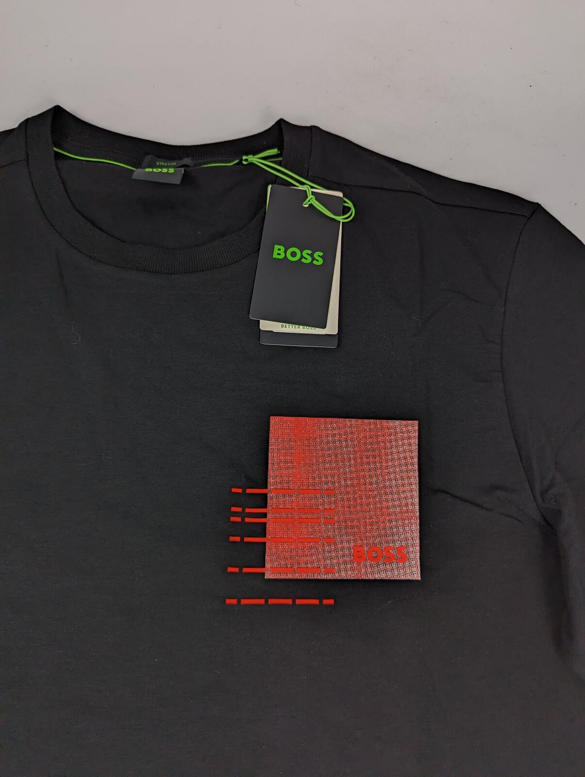 Boss Teebero 2 Mens Print T-shirt - black / Neon