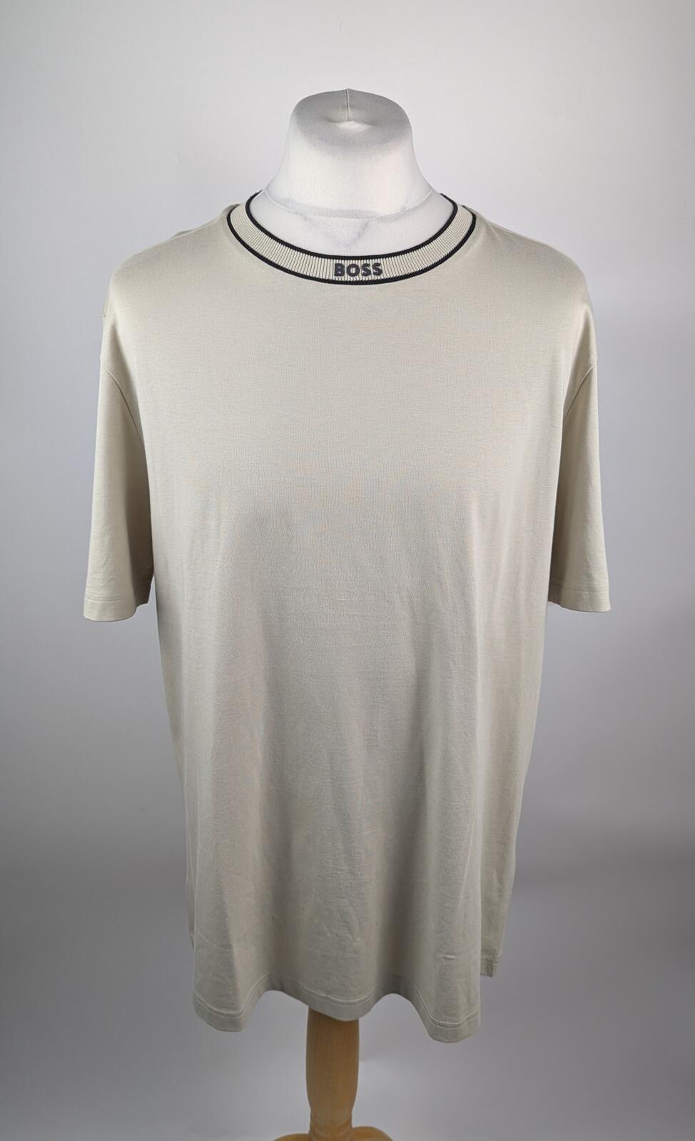 Boss "Tee 5" Mens t-shirt - Light beige