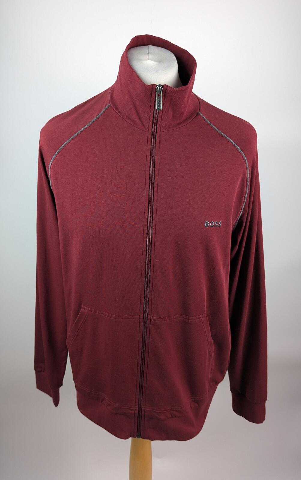 Boss Men's Mix & Match Full Zipped Jacket  - Dark red