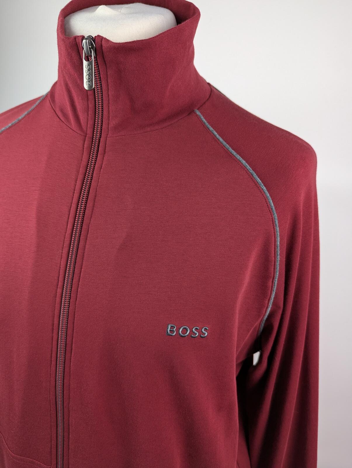 Boss Men's Mix & Match Full Zipped Jacket  - Dark red