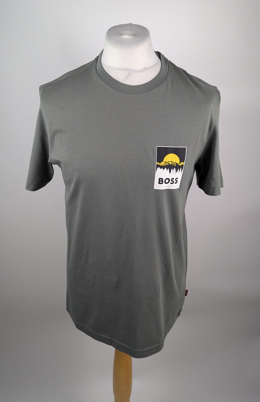 Boss Te Plain Mens T-shirt - Open grey / green