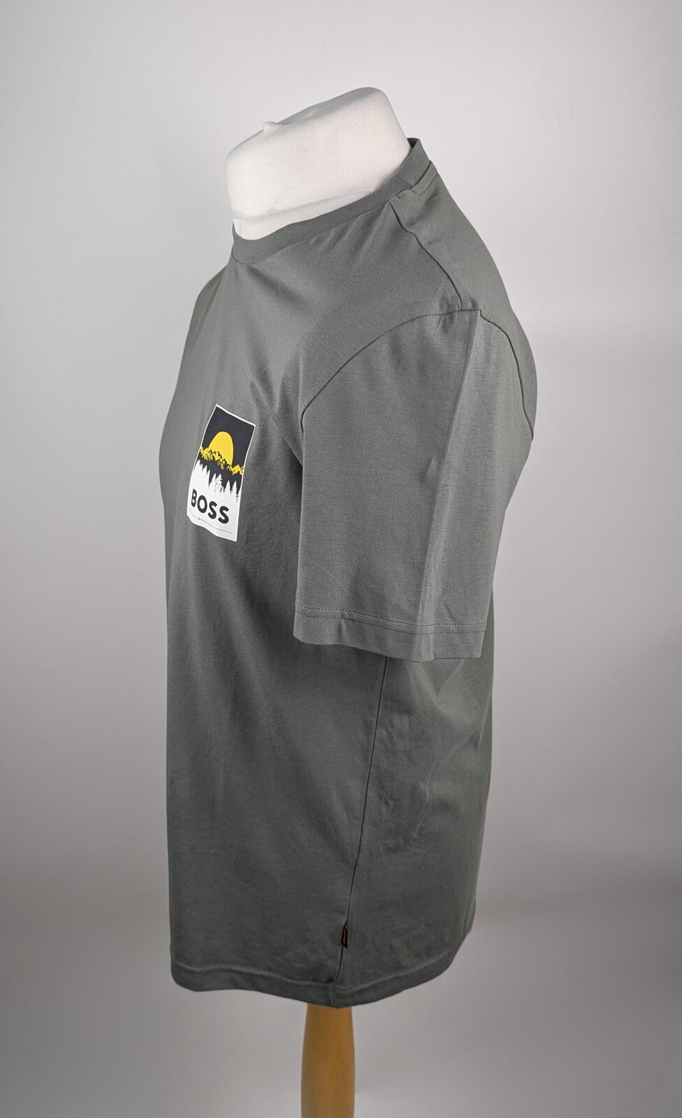 Boss Te Plain Mens T-shirt - Open grey / green